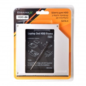   Grand-X HDD 2.5    , SATA/mSATA Slim 9.5mm (HDC-24) 3