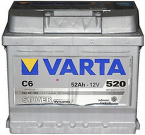    Varta Silver Dynamic C6 52Ah-12v R EN520 (0)