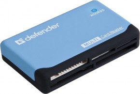  Defender Ultra 6-slots USB2.0 Black/Blue