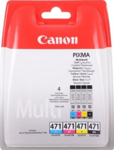   Canon CLI-471 Multi Pack Cyan/Magenta/Yellow/Black (0401C004)