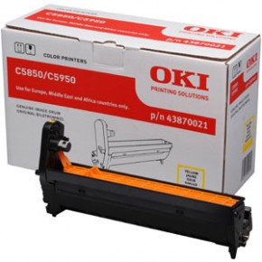  OKI C5850/5950, Yellow, 20000 Pages (43870021)
