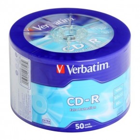  Verbatim CD-R 700MB 52x Bulk 50 (Extra Protection) (43787)