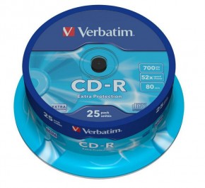   Verbatim CD-R 700MB 52x Extra Spindle Packaging 25 (43432) (1)
