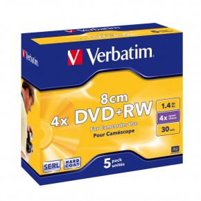   Verbatim DVD+RW Mini 1,4GB 4x Jewel Case 5 (43565) (0)