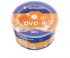  Verbatim DVD-R 4.7GB 16X 50Pk AZO Wrap Matt Silver (43788) 3