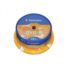  Verbatim DVD-R 4,7GB 16x Spindle Packaging 25 (43522)