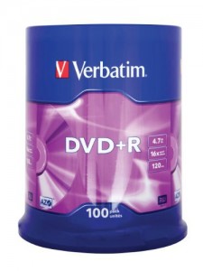   Verbatim DVD-R 4,7Gb 16x Cake 100  (43549) (0)