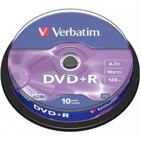  Verbatim DVD-R 4,7Gb 16x Cake 10  (43523)