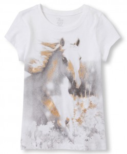   Childrens Place Horse L (8-10) White