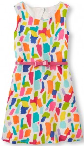   Childrens Place Sleeveless Paint Print Belted Flare 5-6  (114-122 ) Plelavendr
