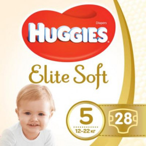   Huggies Elite Soft 5 12-22 Jumbo 28 (5029053547794) (0)