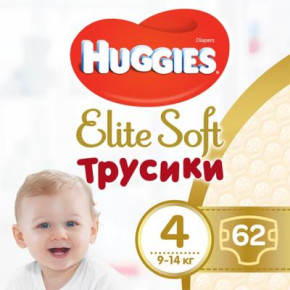   Huggies Elite Soft Pants L  4 9-14 62 (5029053547688) (0)