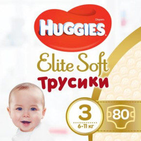   Huggies Elite Soft Pants M  3 6-11 80 (5029053547671) (0)