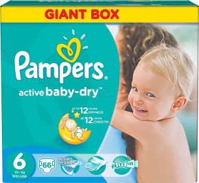  Pampers Active Baby-Dry Extra Large 15+    56 