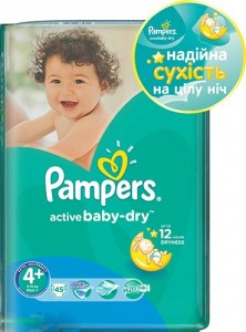  Pampers Active Baby-Dry Maxi+ (9-16 )   45 .