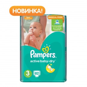   Pampers Active Baby-Dry Midi 5-9    82