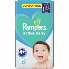   Pampers Active Baby Maxi Plus 10-15  62 