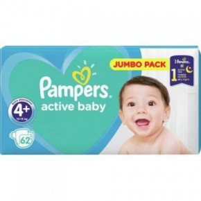   Pampers Active Baby Maxi Plus 10-15  62  4