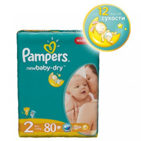   Pampers New Baby-Dry Mini 3-6  80 