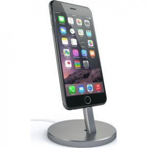 - Satechi Aluminum Desktop Charging Stand Space Gray For iPhone (ST-AIPDM)