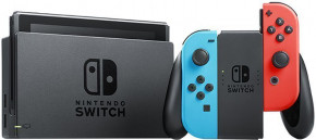   Nintendo Switch with Neon Blue and Neon Red Joy-Con 3