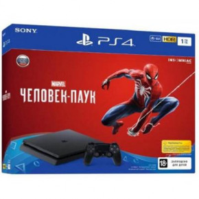    Sony PlayStation 4 Slim 1Tb Black (Spider-Man) (9763215) (0)