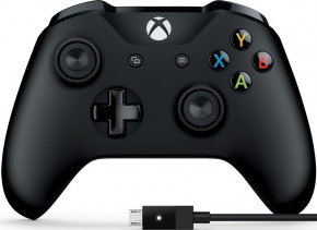  Microsoft Xbox One Controller + USB Cable for Windows (4N6-00002)