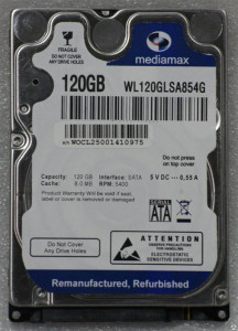   Mediamax HDD 2.5 SATA 100GB 5400rpm 8MB (WL100GLSA854G) Refurbished