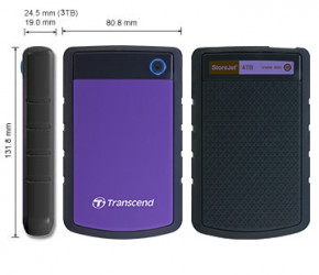   Transcend StoreJet 2.5 USB 3.1 Gen 1 4TB (TS4TSJ25H3B) 4