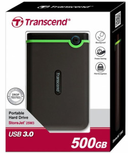    Transcend StoreJet 2.5 USB 3.0 500GB Iron Gray Slim (SP040TBPHDA60S3K) (3)