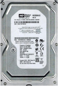   Western Digital HDD SATA  250GB AV 7200rpm 8MB (WD2500AVJS) Refurbished