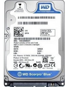    Western Digital Blue 320GB 5400rpm 8MB WD3200LPVX 2.5 (0)