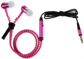  Zipper Earphones Pink 3