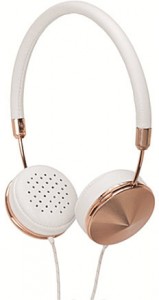  Frends Layla On-Ear Headphones Leather White/Polished Gold (010798)