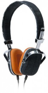  Frends Light Denim On-Ear Headphones Leather Black/Brown (010624)