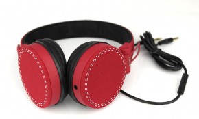  Handsfree HF TDK Leather TD-102, red
