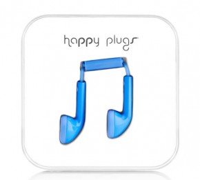 Happy Plugs Headphones Earbud Blue (7703)