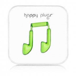  Happy Plugs Headphones Earbud Green (7704)