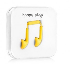   Happy Plugs Headphones Earbud Yellow (7706) (0)