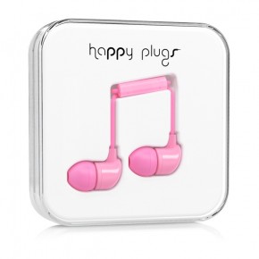  Happy Plugs Headphones In-Ear Pink (7717)