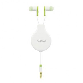   Macally Bubaudio Retractable EarBud with Remote and Microphone White (2)