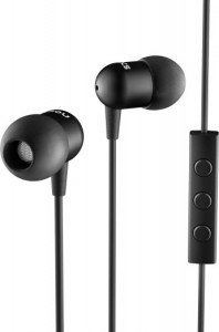  Nocs NS200 Aluminum iOS Earphones with Remote and Mic All Black (NS200-001)