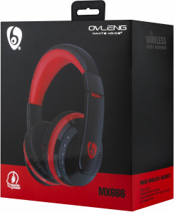  Ovleng Overhead MX666 Bluetooth HD Stereohead red (nonmx666btr) 6