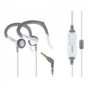  Scosche Noice Isolation Sport Clip style EarBuds with slideLine remote & mic White/Grey