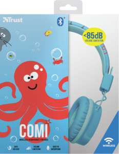   Trust Comi Bluetooth Wireless Kids Headphones blue (23128) (6)