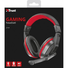  Trust Ziva Gaming Headset Black-Red (21953) 5
