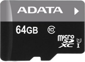   A-Data Premier microSDXC 64GB Class 10 UHS-I (AUSDX64GUICL10-RA1)