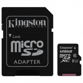    Kingston 128 GB microSDXC Class 10 UHS-I Canvas Select + SD Adapter (SDCS/128GB) (0)