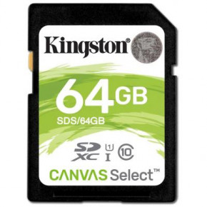   Kingston Canvas Select SDXC 64GB (SDS/64GB)