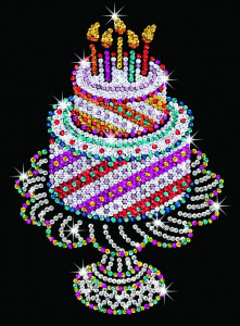    Sequin Art ORANGE Birthday Cake SA1506